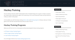 Desktop Screenshot of hockeytraining.com